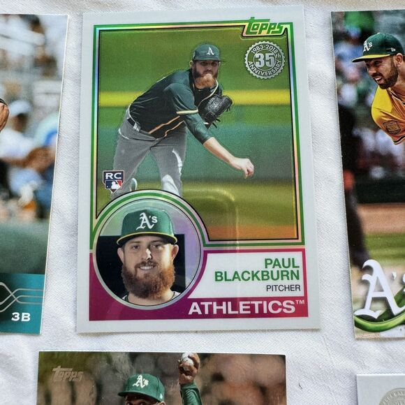 Oakland A’s Baseball 12 Card Lot NM Mark McGwire Rookie 366 Blackburn Refractor - Picture 4 of 13